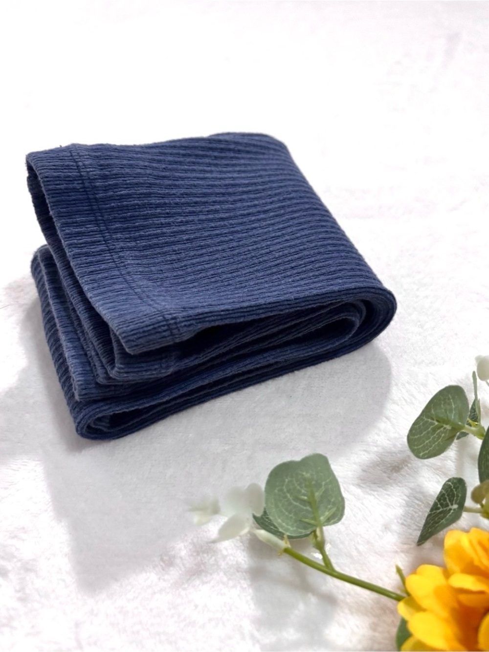 Tea Collection Girls Muted Blue Ribbed Leggings • Size 5 • Like New